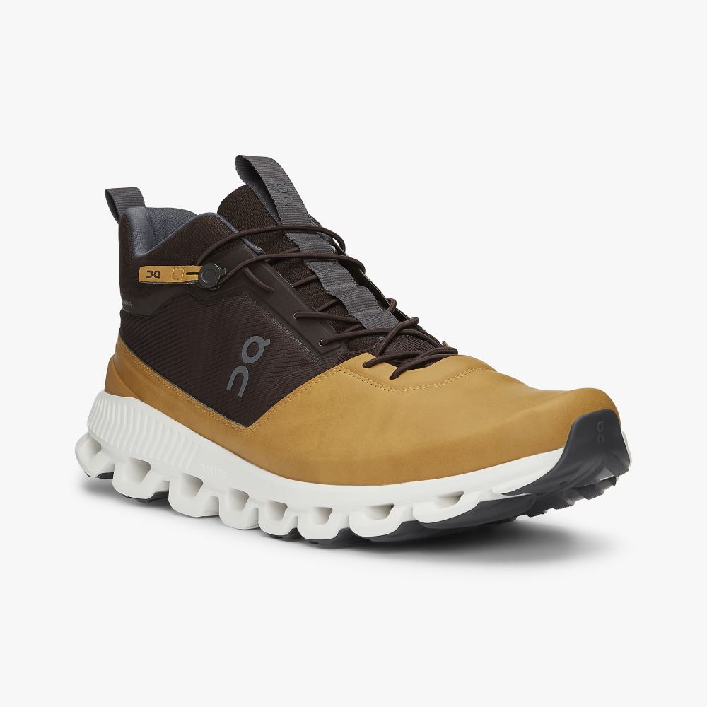 On Running Cloud Hi Miesten Tennarit Keltainen Ruskea | GVE1073HU